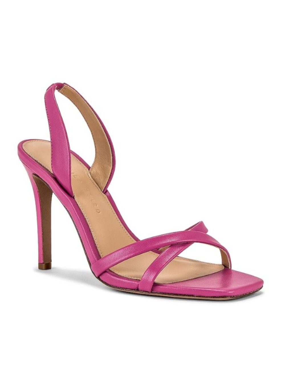 Veronica Beard Analita Strappy Slingback Stiletto Sandals Pink Leather Sz 8.5